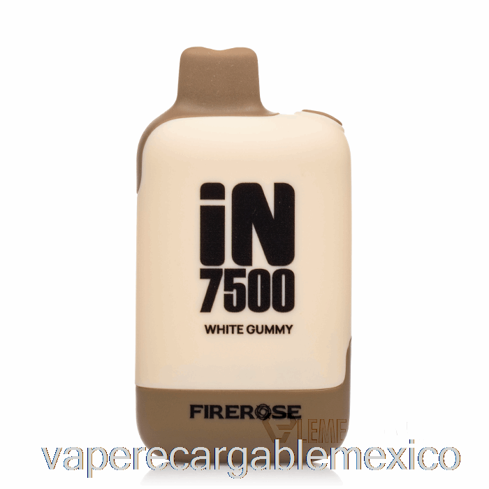 Vape Recargable Firerose In7500 Gomita Blanca Desechable